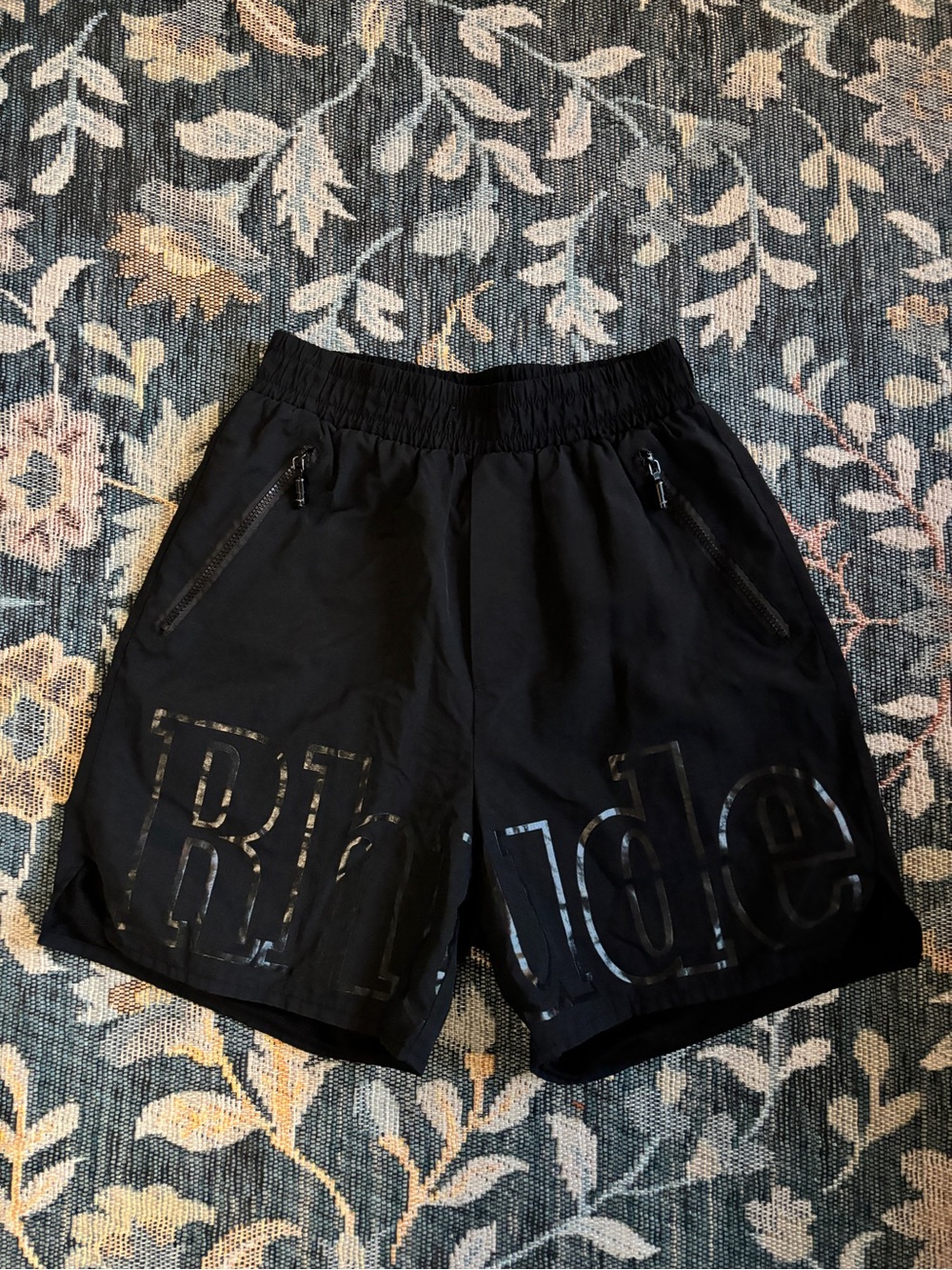 Rhude Black Logo Shorts